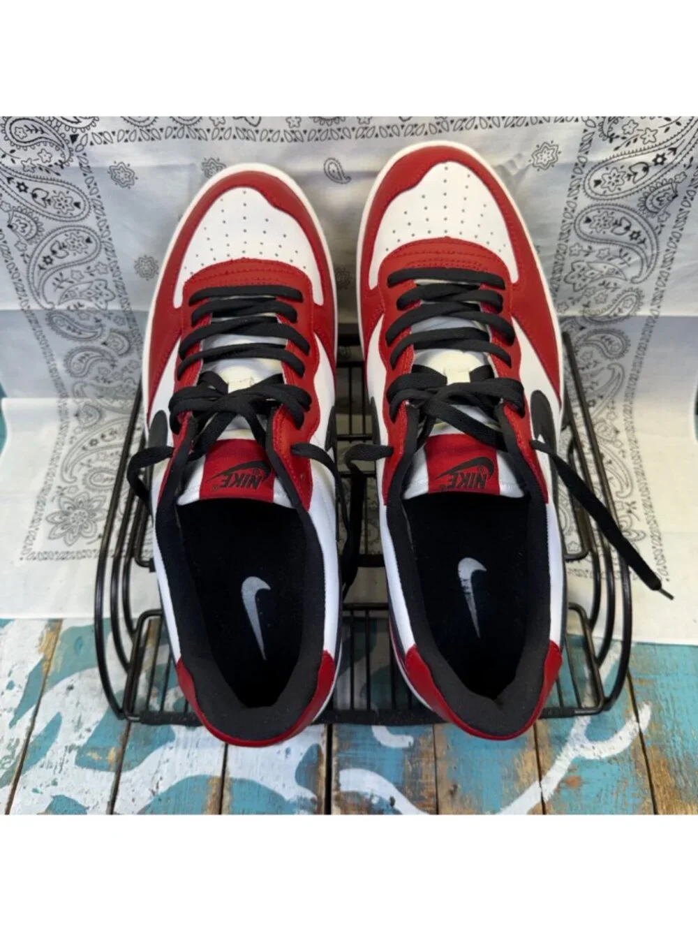 VTG 2003 Nike Ace 83 Chicago Bulls/Mcenroe Men 14 142083-105 Worm 1X